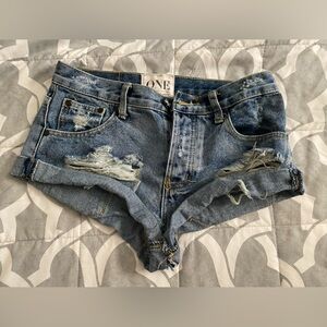 One Teaspoon Bandits Distressed Shorts